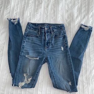 American Eagle Distressed Skinny Jeans (Long)